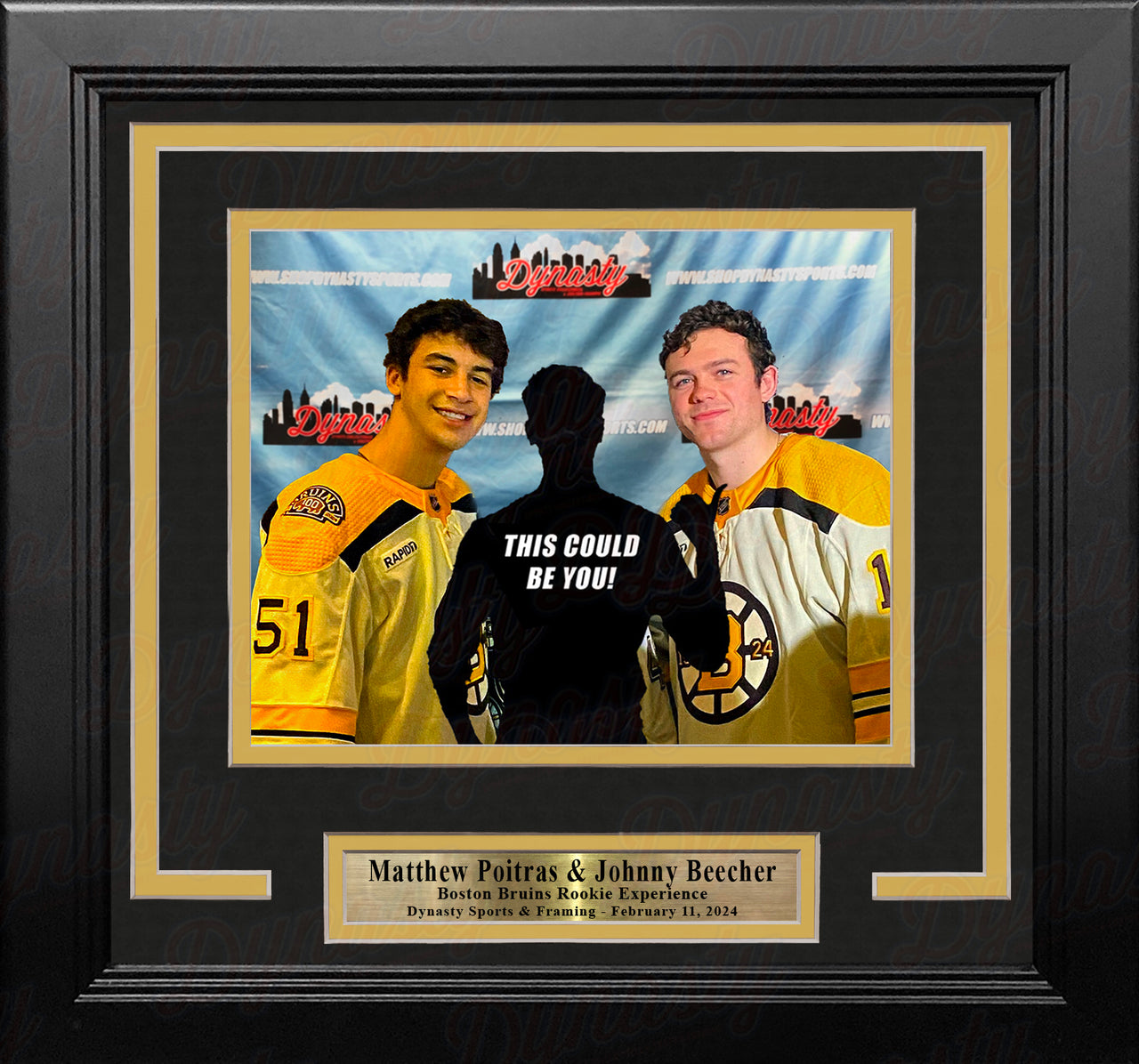 Matthew Poitras & Johnny Beecher Boston Bruins Photo-Op Frame Kit