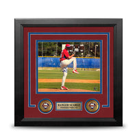 Ranger Suarez in Action Autographed Philadelphia Phillies 8" x 10" Framed Baseball Photo