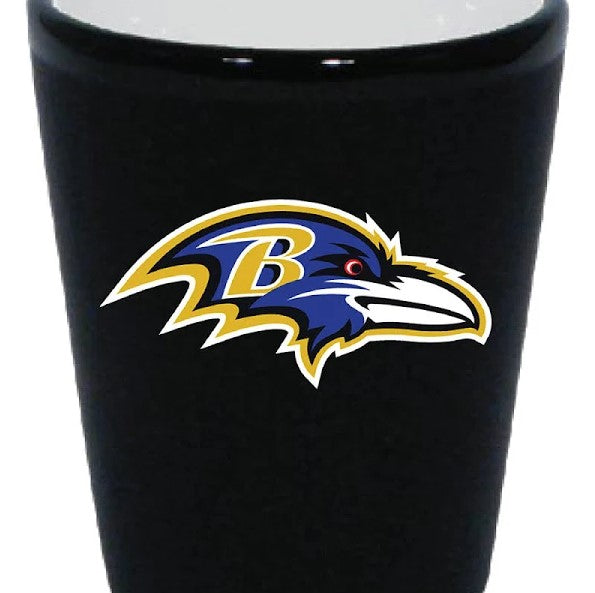 Baltimore Ravens Matte Black/Inner Color Shot Glass
