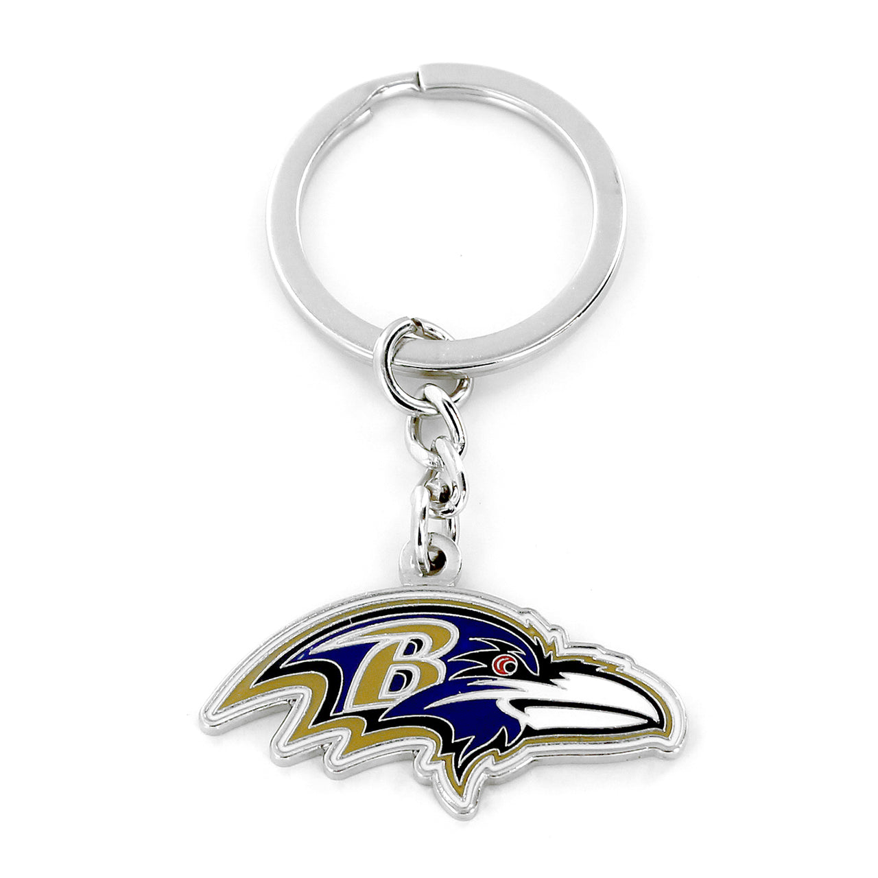 Baltimore Ravens Metal Logo Keychain