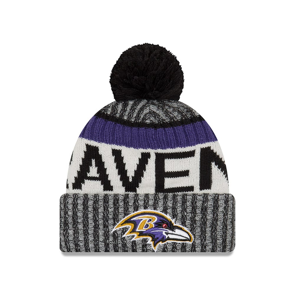 Baltimore Ravens New Era Purple/White Official Sport Knit Hat