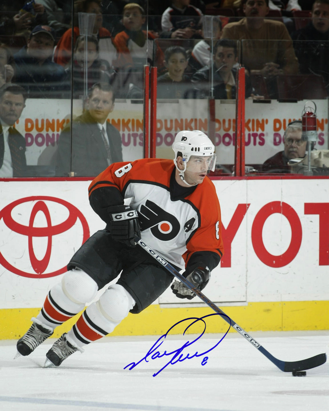 Mark Recchi in Action Philadelphia Flyers Autographed 16" x 20" Hockey Photo