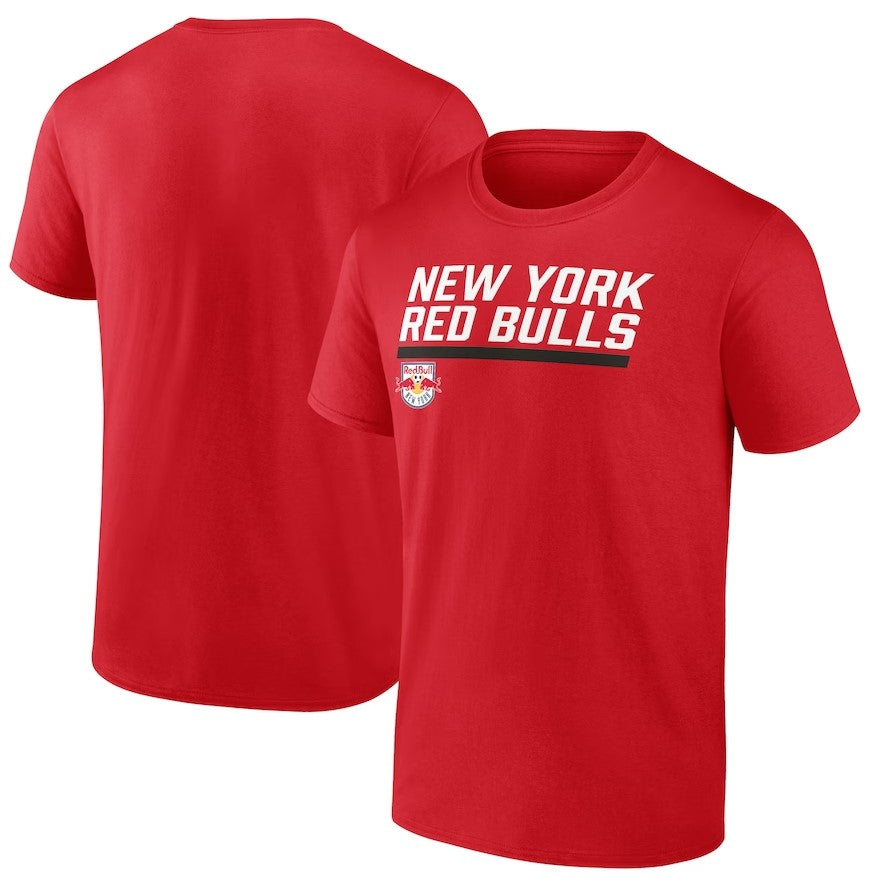 New York Red Bulls Stacked Slant T-Shirt - Red