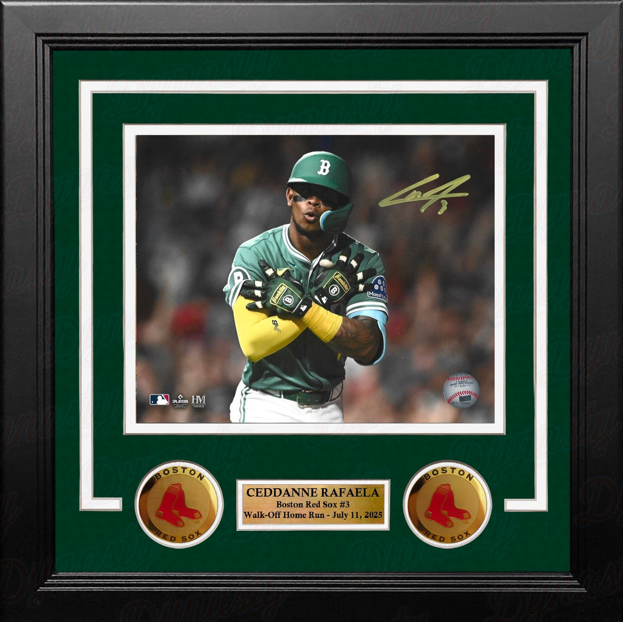 Ceddanne Rafaela Boston Red Sox Walk-Off Celebration Autographed 8" x 10" Framed Baseball Photo