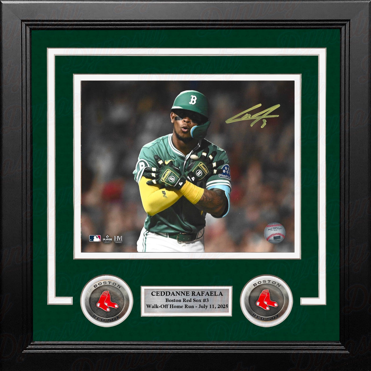 Ceddanne Rafaela Boston Red Sox Walk-Off Celebration Autographed 8" x 10" Framed Baseball Photo