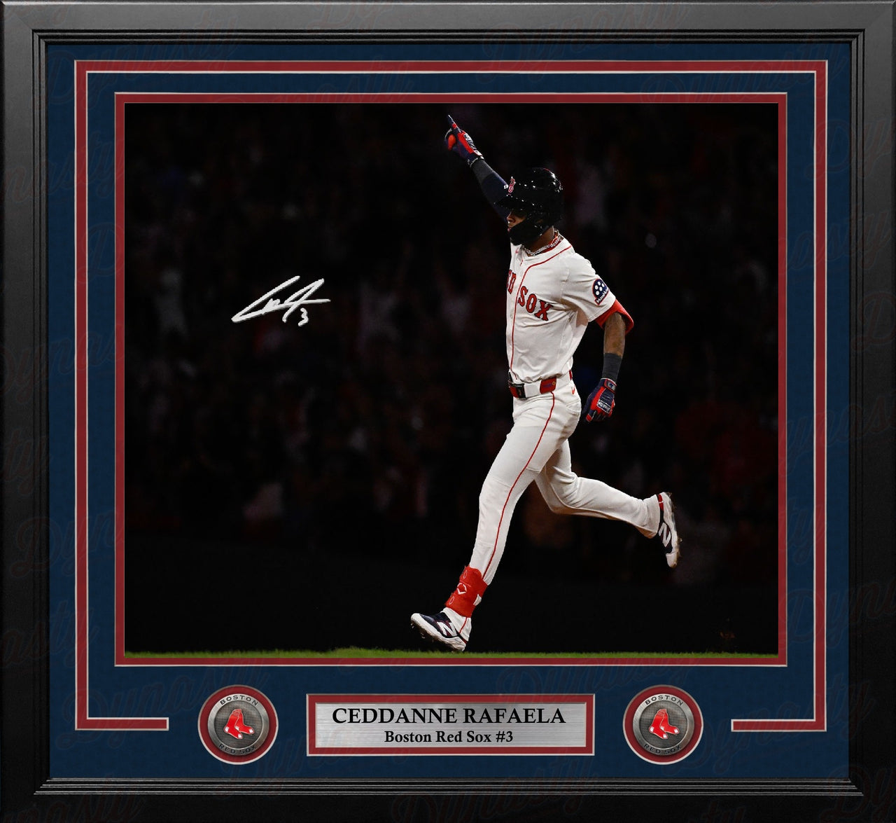 Ceddanne Rafaela Sky Point Boston Red Sox Autographed 16" x 20" Framed Baseball Photo