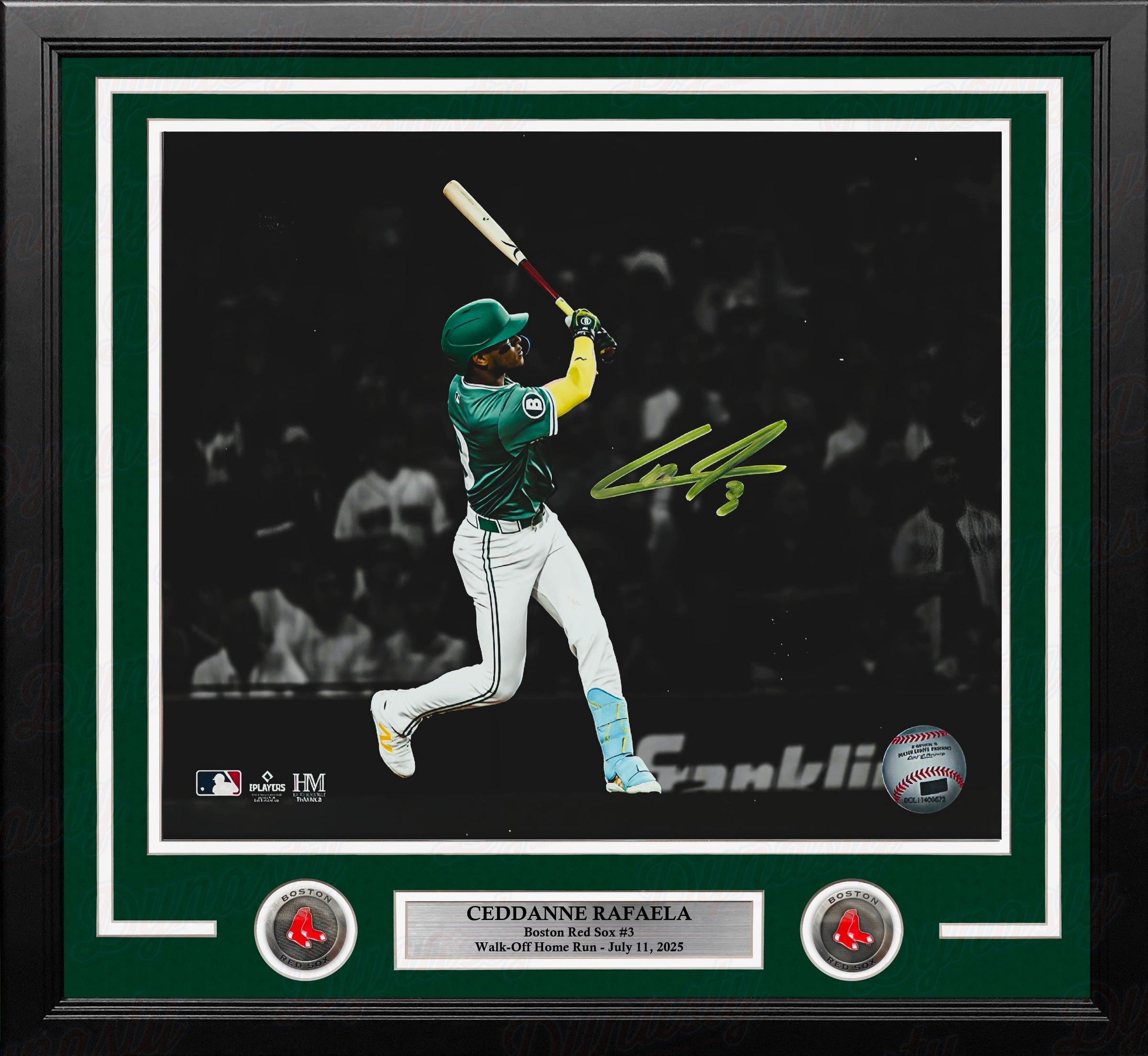 Ceddanne Rafaela Boston Red Sox Walk-Off Home Run Autographed 16" x 20" Framed Baseball Photo