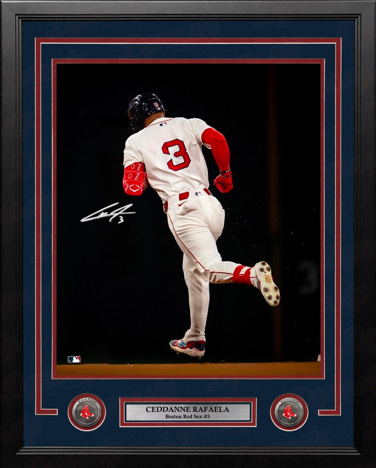 Ceddanne Rafaela Rounding the Bases Boston Red Sox Autographed 16" x 20" Framed Baseball Photo