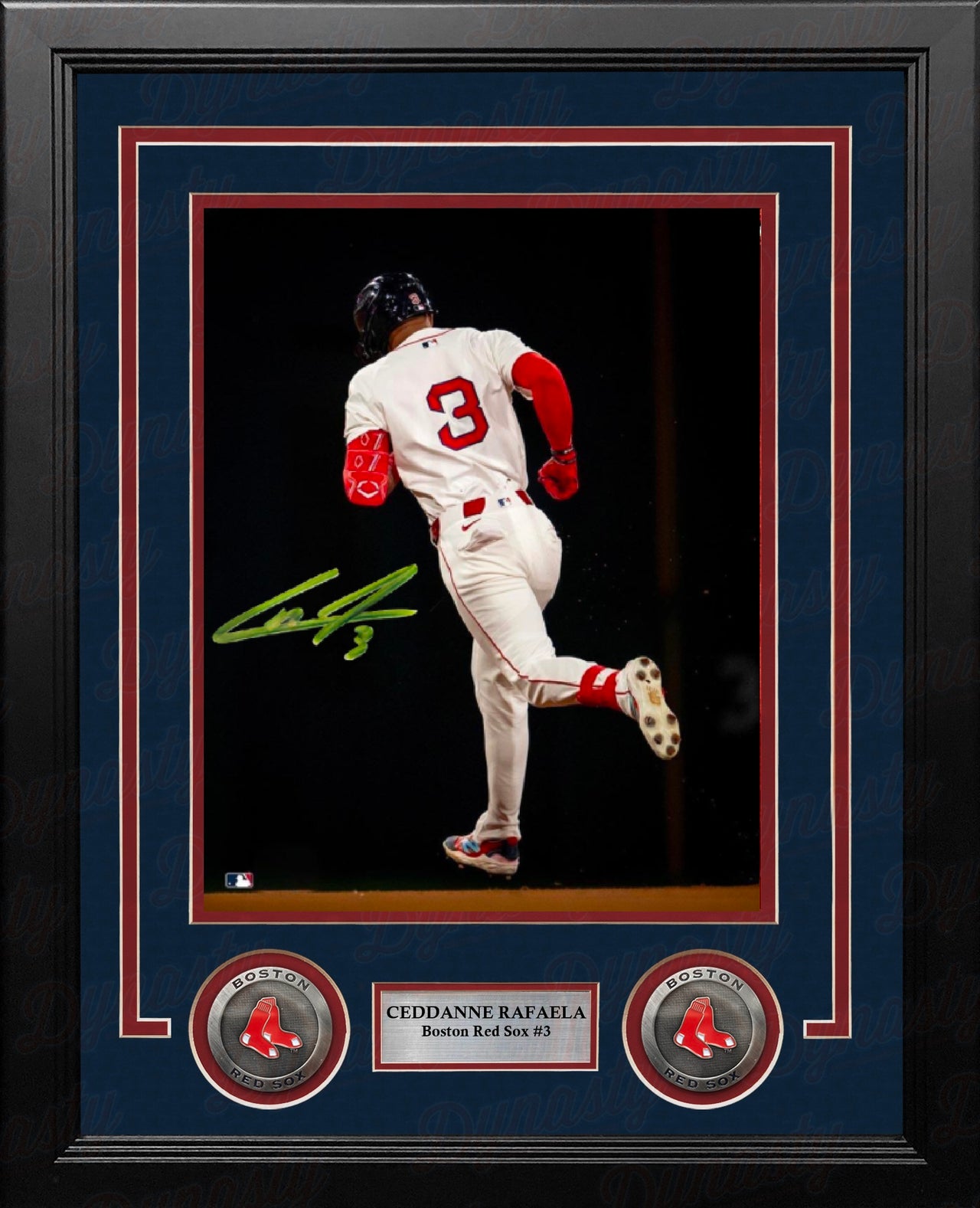 Ceddanne Rafaela Rounding the Bases Boston Red Sox Autographed 8" x 10" Framed Baseball Photo