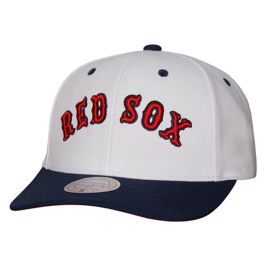 Boston Red Sox Mitchell & Ness Cooperstown Collection Pro Crown Snapback Hat - White