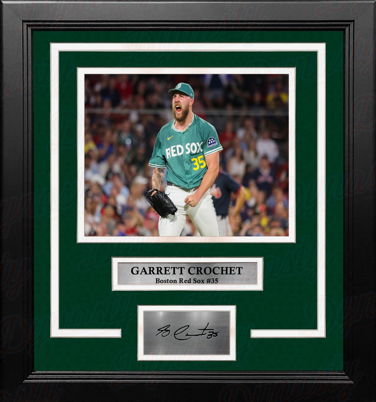 Garrett Crochet City Connect Celebration Boston Red Sox 8x10 Framed Photo with Engraved Autograph