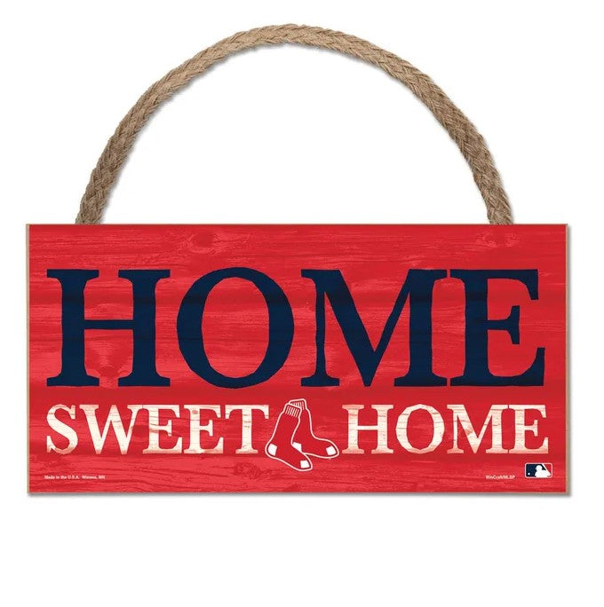 Boston Red Sox Home Sweet Home 5" x 10" Wood Sign
