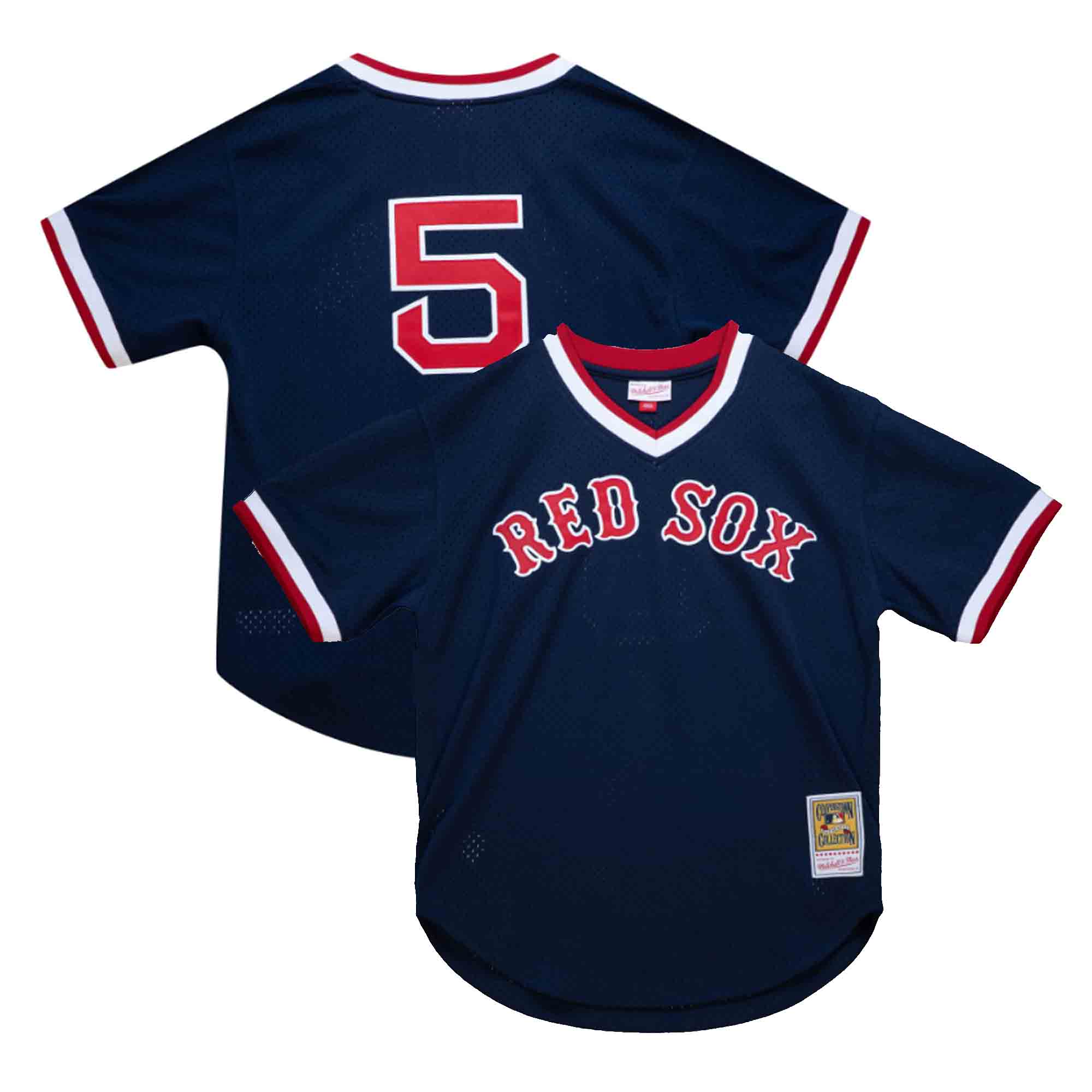 Nomar Garciaparra Boston Red Sox Mitchell & Ness Navy Blue 1997 Batting Practice Jersey