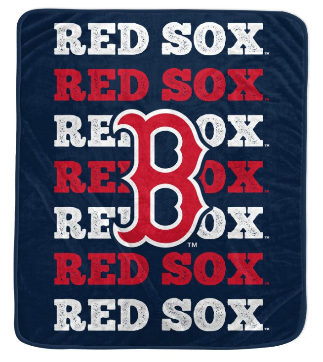 Boston Red Sox 60" x 70" Repeat Refresh Premium Plush Throw Blanket