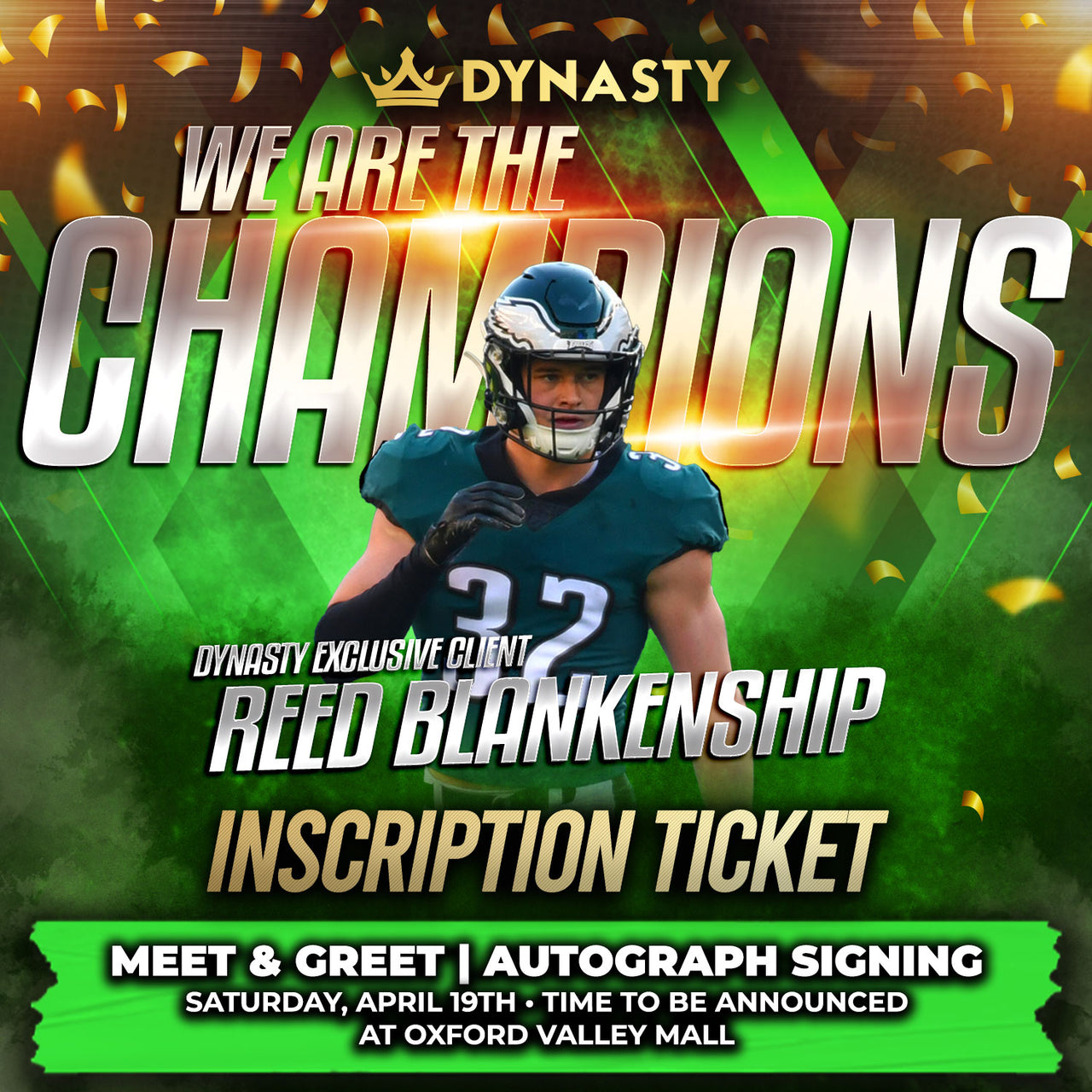 Reed Blankenship World Champions Inscription Ticket