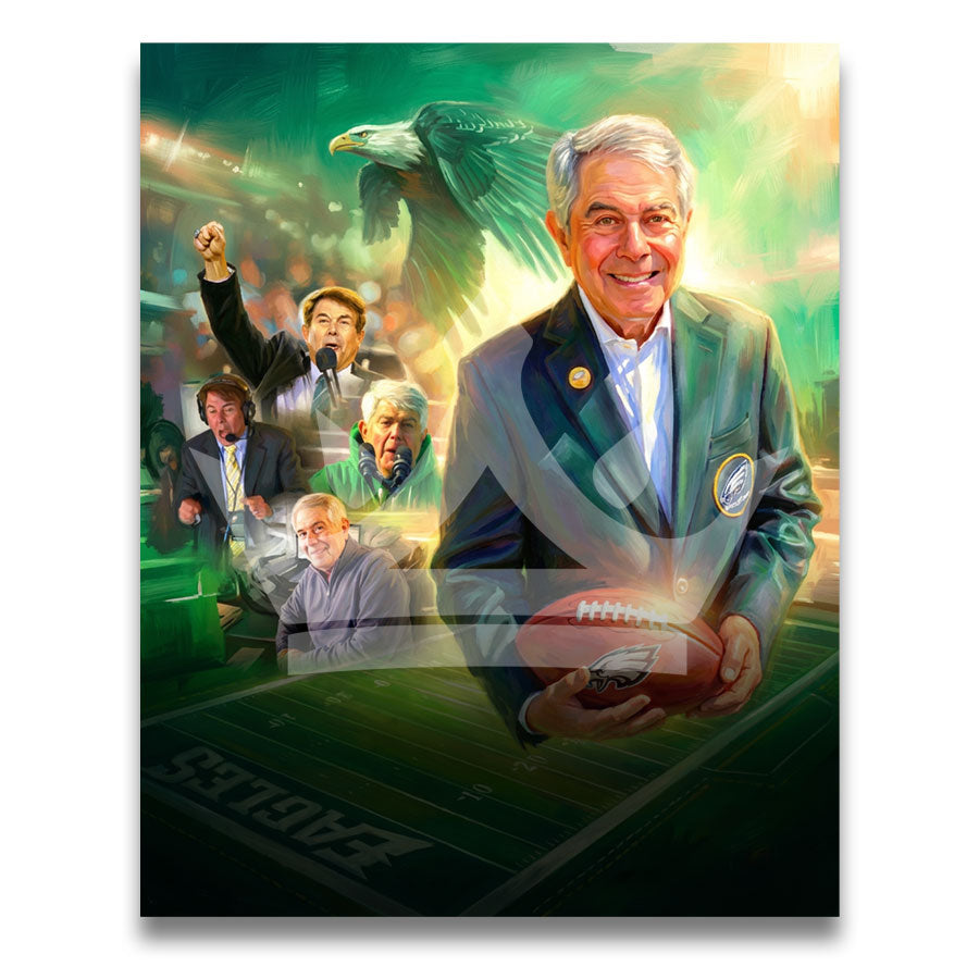 Merrill Reese Voice of Philly Football Limited Edition Photograph