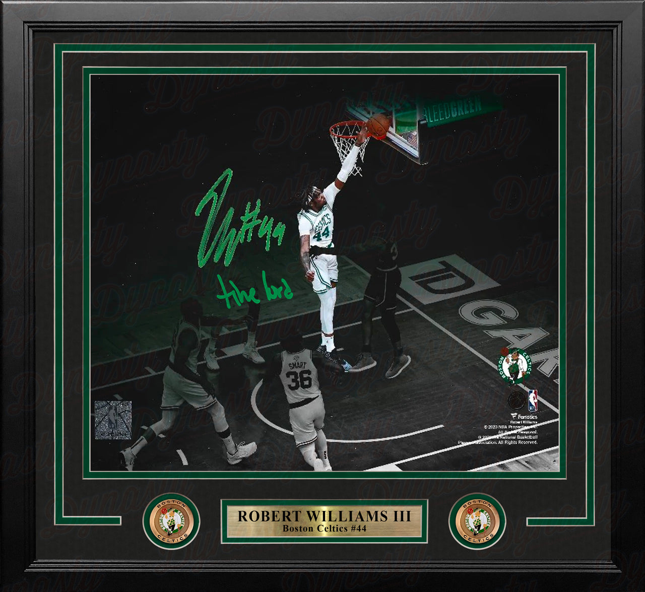 Robert Williams III Blocks Steph Curry Boston Celtics Autographed Framed 16x20 Photo - Time Lord