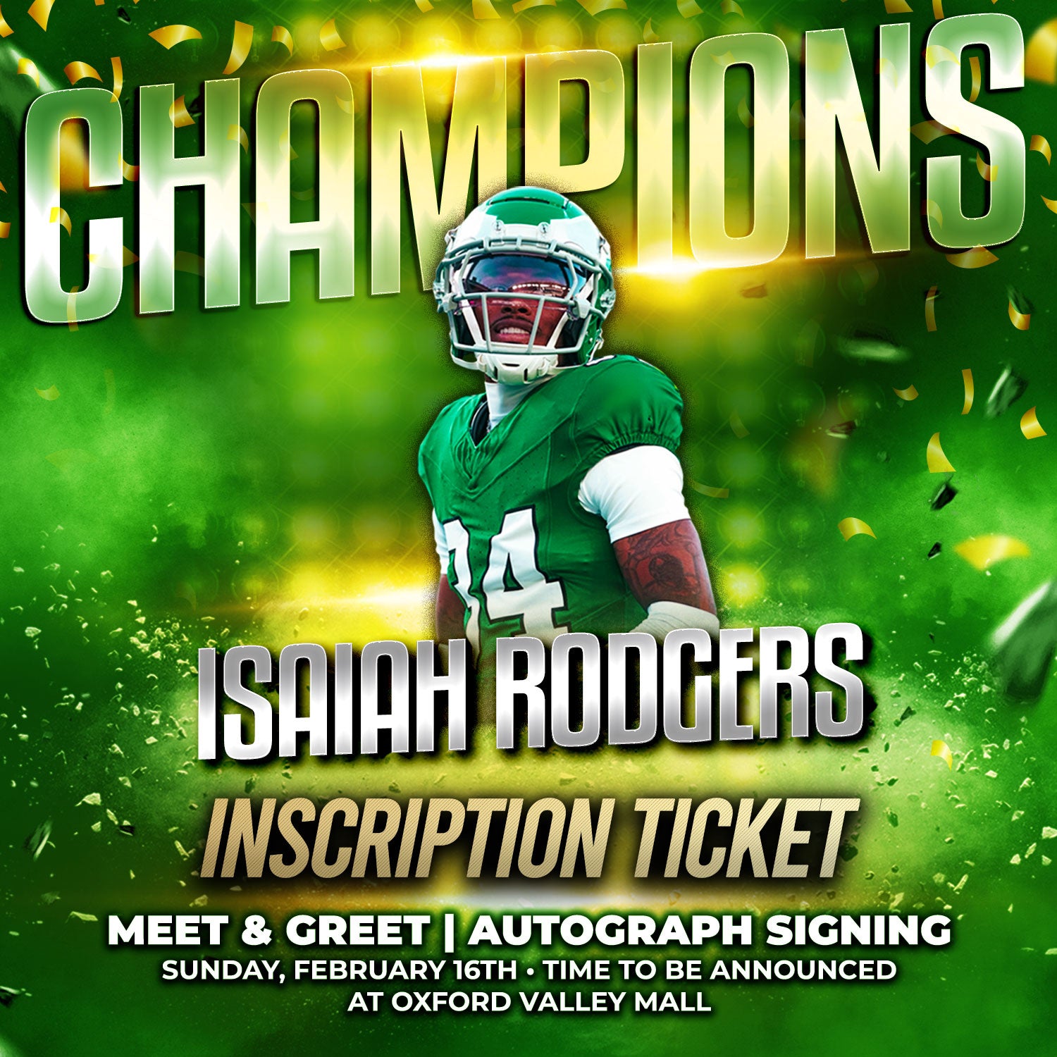 Isaiah Rodgers World Champions Inscription Ticket