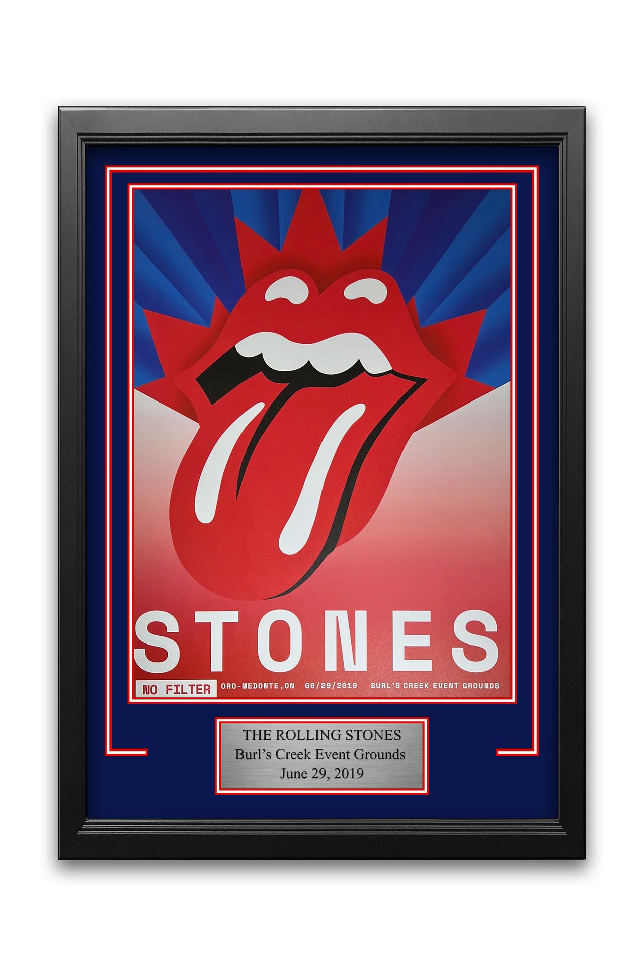 Rolling Stones Burl’s Creek 2019 Concert Poster Frame Kit