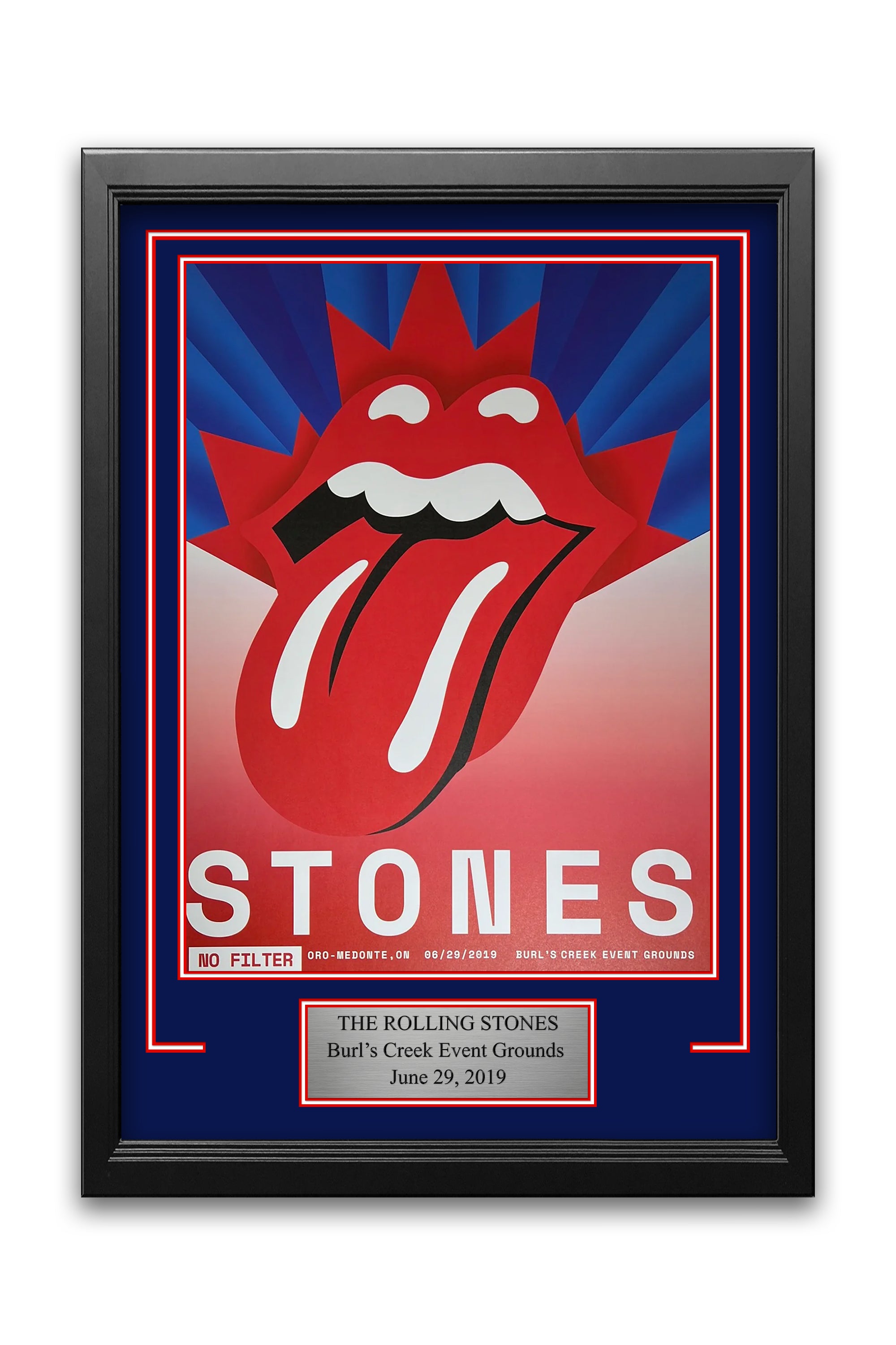 Rolling Stones Burl’s Creek 2019 Concert Poster Frame Kit