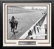 Ron Turcotte Riding Secretariat at the 1973 Belmont Stakes Framed Horse Racing Photo - Dynasty Sports & Framing 