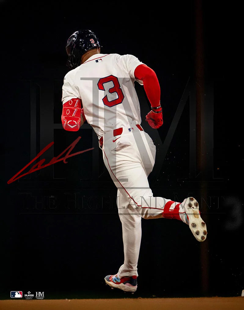Ceddanne Rafaela Autographed Boston Red Sox Rounding The Bases 16"x20" Photo