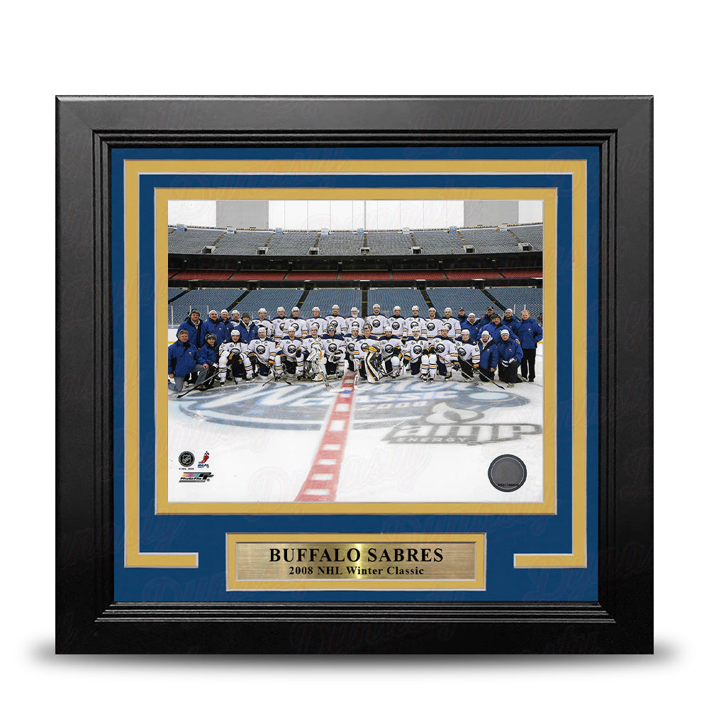 Buffalo Sabres 2008 Winter Classic Line-Up 8" x 10" Framed Hockey Photo