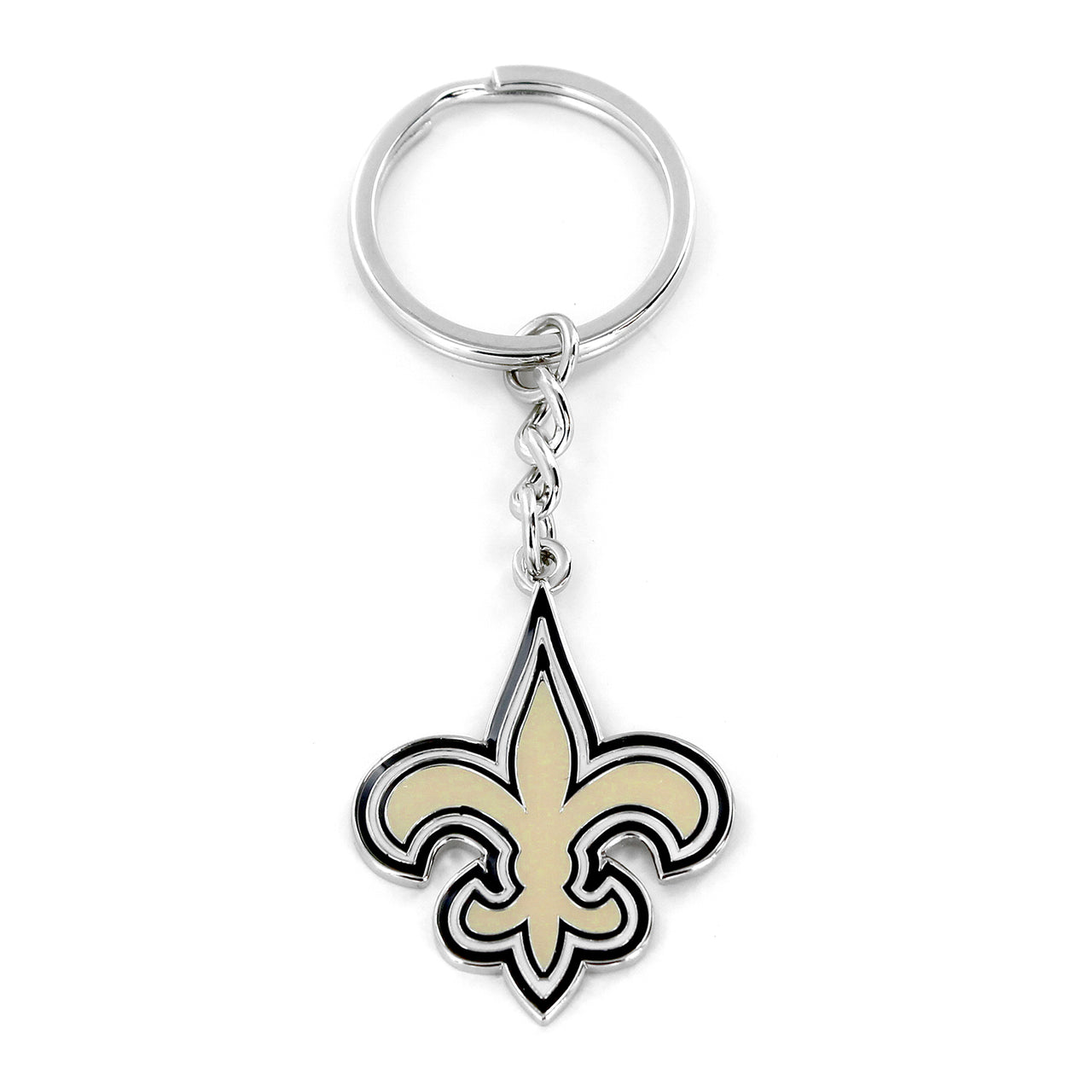 New Orleans Saints Metal Logo Keychain