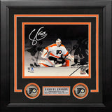 Samuel Ersson First Shutout Philadelphia Flyers Autographed 8" x 10" Framed Blackout Hockey Photo - Dynasty Sports & Framing 