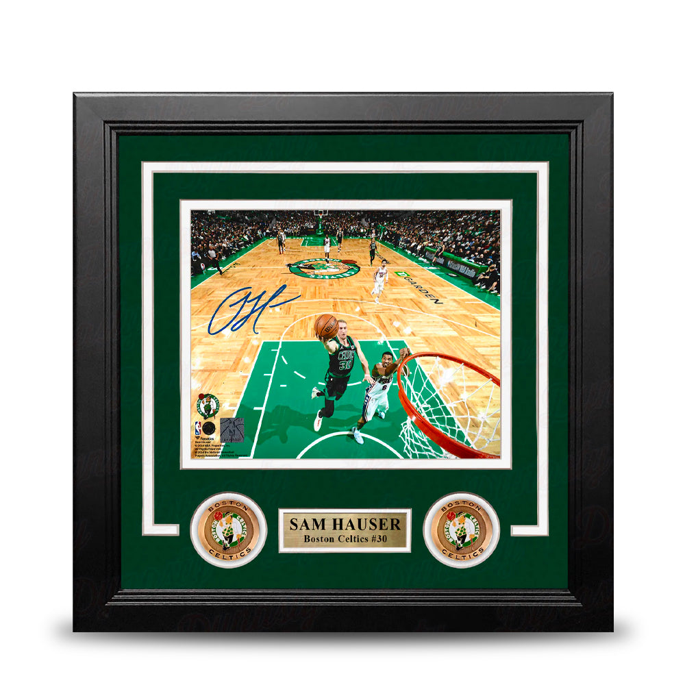 Sam Hauser Rim Cam Boston Celtics Autographed 8" x 10" Framed Basketball Photo