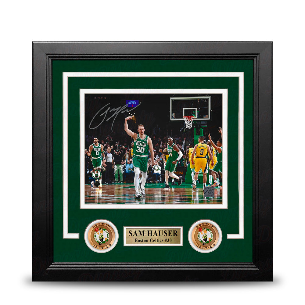 Sam Hauser Celebration Boston Celtics Autographed 8" x 10" Framed Basketball Photo