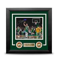 Sam Hauser Celebration Boston Celtics Autographed 8" x 10" Framed Basketball Photo