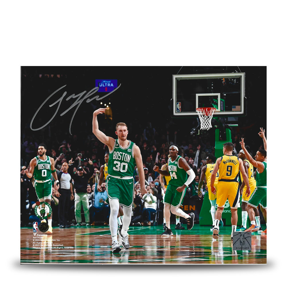 Sam Hauser Celebration Boston Celtics Autographed 8" x 10" Basketball Photo