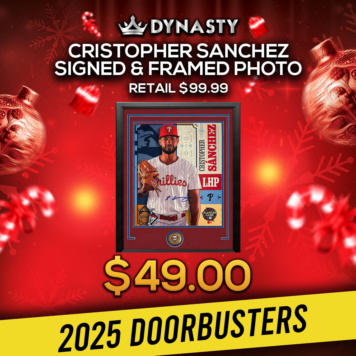 Cristopher Sanchez Phillies All-Star Game Signed & Framed Photo | Doorbuster