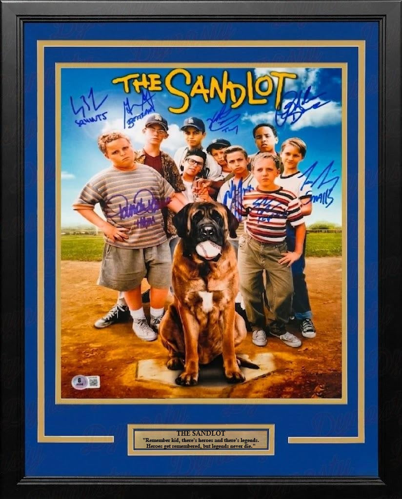 The Sandlot Autographed 11" x 14" Framed Cast Photo