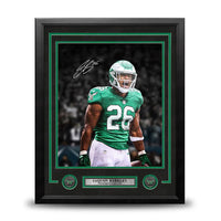 Saquon Barkley Kelly Green Blackout Philadelphia Eagles Autographed 16" x 20" Framed Photo