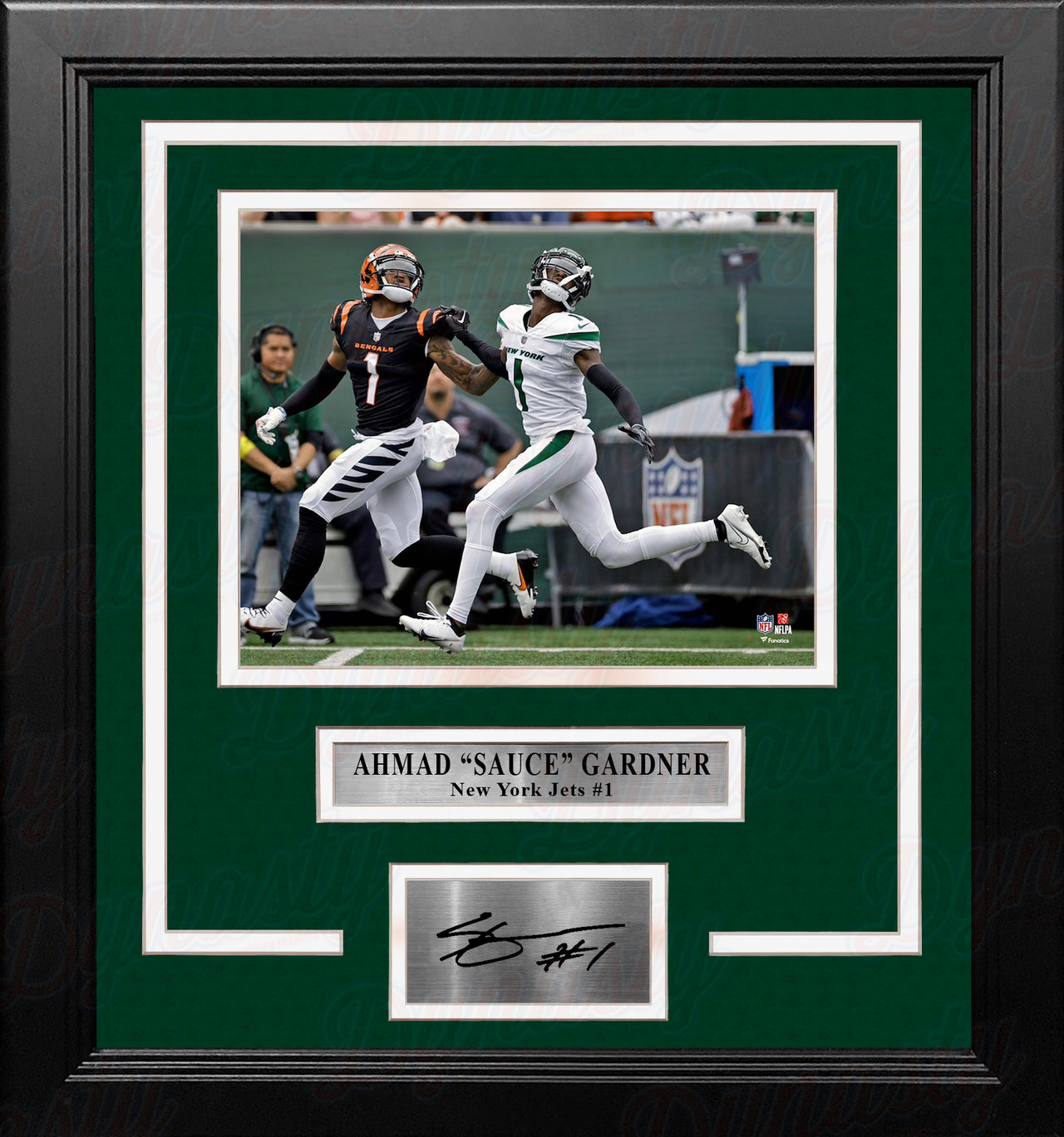 Ahmad 'Sauce' Gardner in Action New York Jets 8" x 10" Framed Football Photo with Engraved Autograph