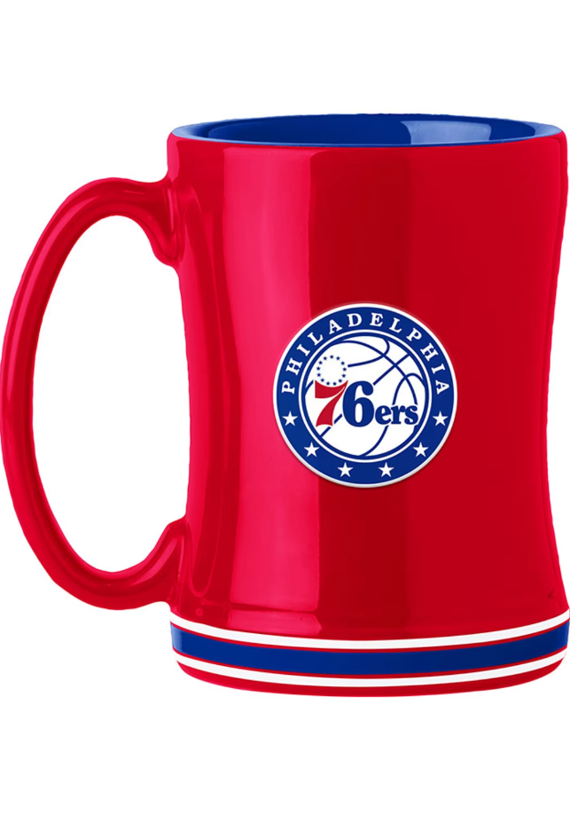 Philadelphia 76ers Logo Relief Coffee Mug