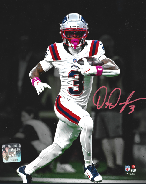 DeMario "Pop" Douglas New England Patriots Autographed Action 8" x 10" Photo