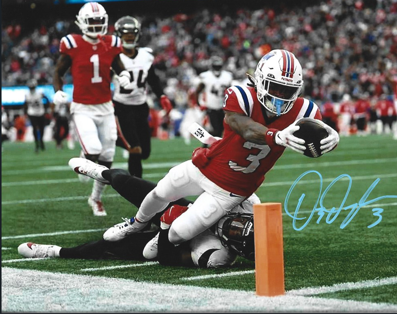 DeMario "Pop" Douglas New England Patriots Signed Touchdown 11" x 14" Photo