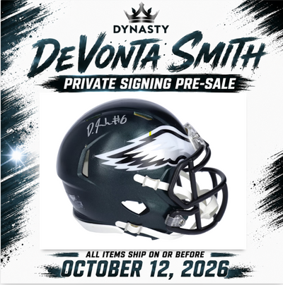 DeVonta Smith Autographed Philadelphia Eagles Mini-Helmet | Pre-Sale Opportunity