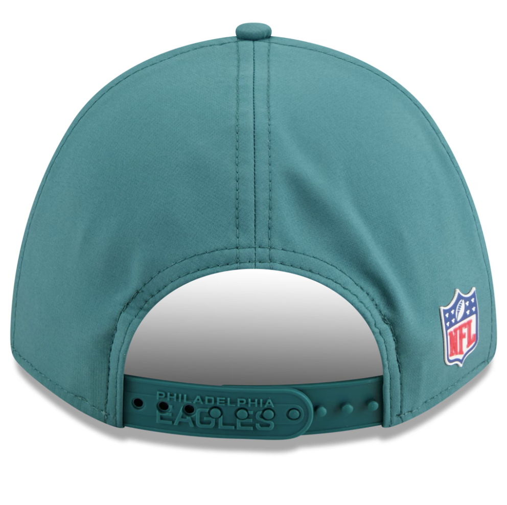 Philadelphia Eagles New Era Sideline M-Crown 9FORTY Adjustable Hat - Midnight Green