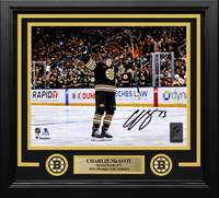 Charlie McAvoy Boston Bruins Celebration Autographed 16" x 20" Framed Photograph