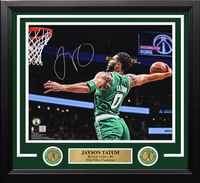 Jayson Tatum Boston Celtics Dunk Autographed 16" x20" Framed Photograph