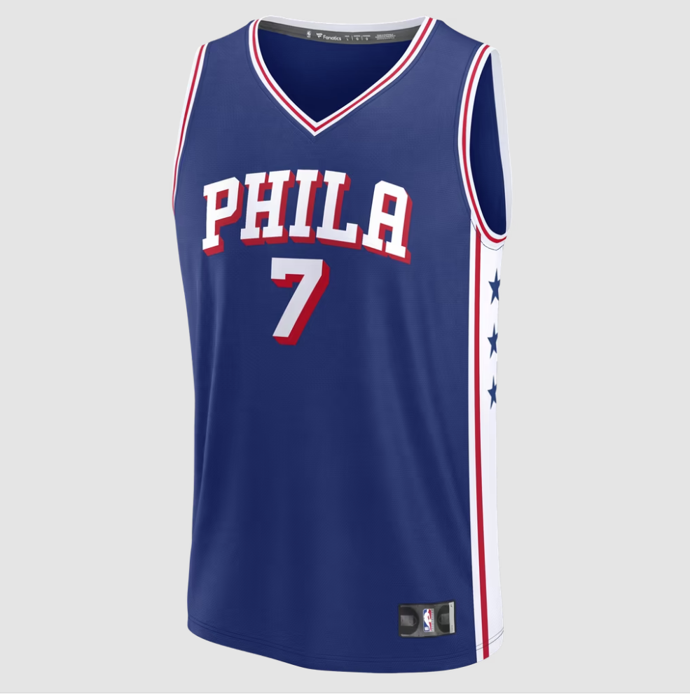 Jaylen Brown Philadelphia 76ers Player Fast Break Icon Edition Jersey