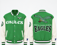 Philadelphia Eagles Throwback Kelly Green Bomber Varsity Jacket