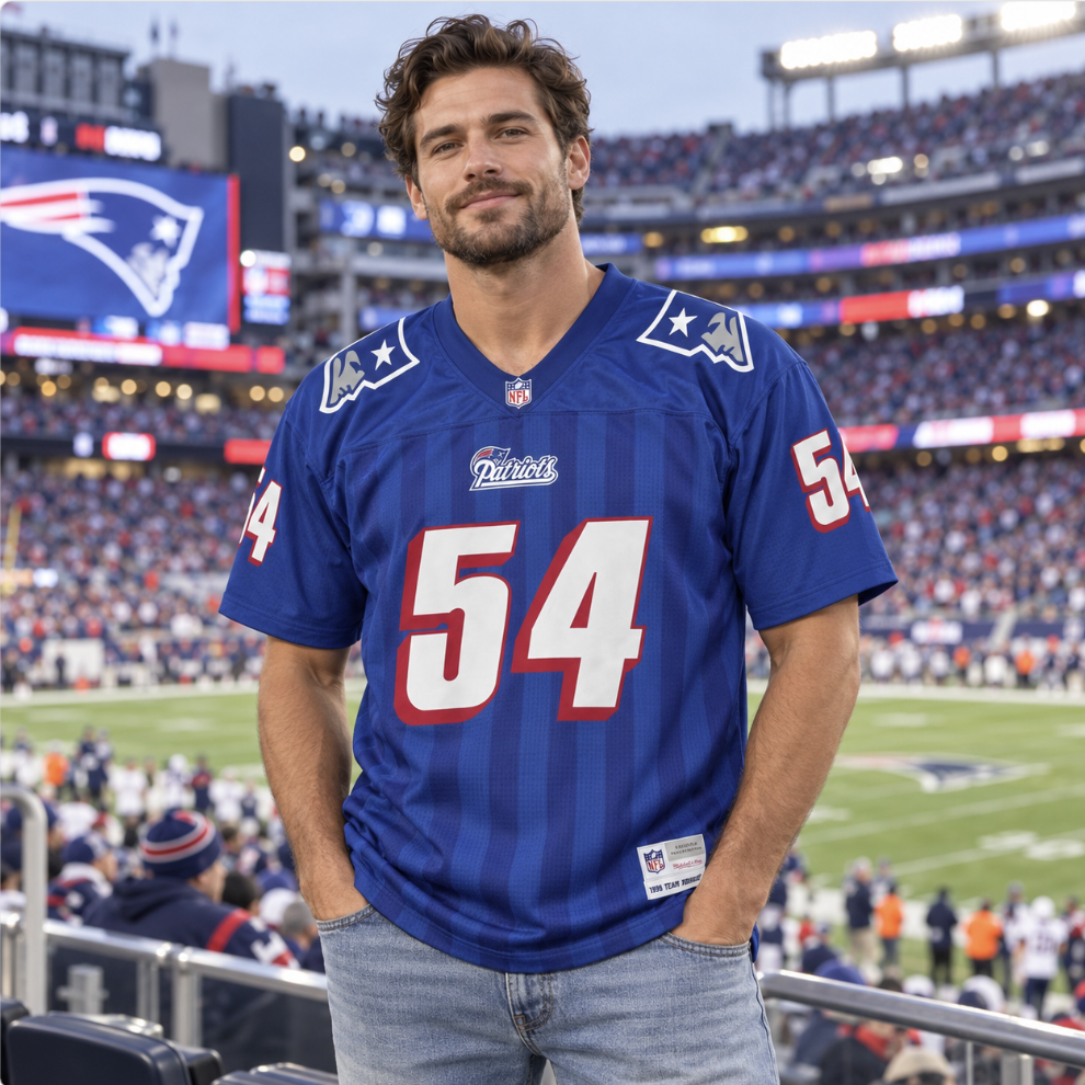 New England Patriots Tedy Bruschi Mitchell and Ness Throwback Jersey