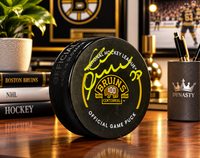 Zdeno Chara Boston Bruins Autographed 100th Anniversary Hockey Game Model Puck