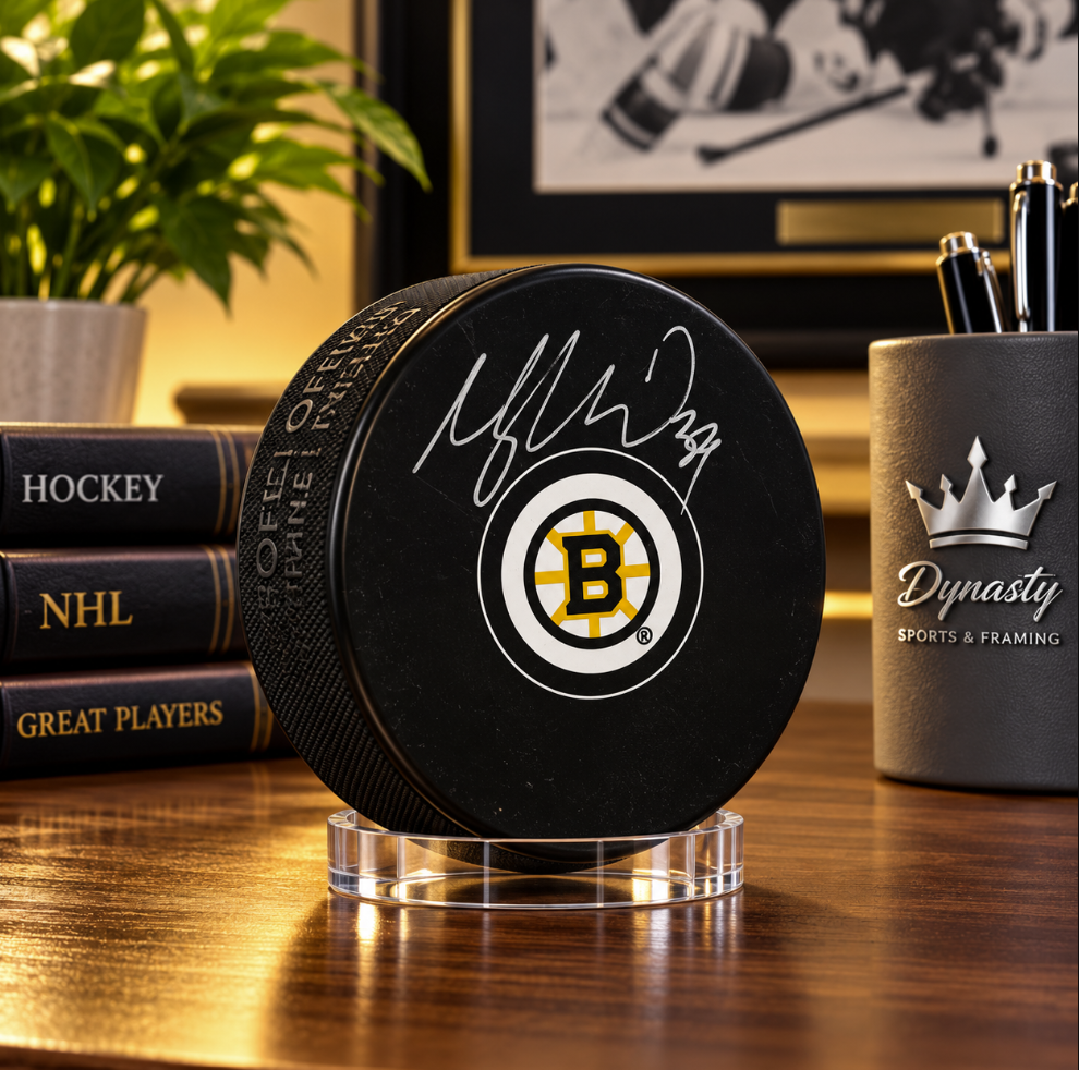 Morgan Geekie Autographed Boston Bruins Hockey Logo Puck