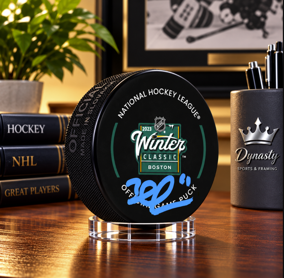 Brad Marchand Boston Bruins Autographed Official 2023 Winter Classic Game Hockey Puck